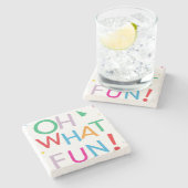 ああ何おもしろいクリスマスデコールストーンコースター ストーンコースター (横)