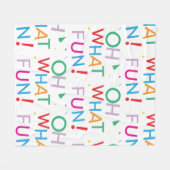 ああ何おもしろいクリスマスデコール フリースブランケット (正面(横))