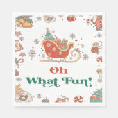 ああ何おもしろいクリスマスバースデーパーティナプキンス スタンダードランチョンナプキン (正面)