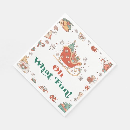 ああ何おもしろいクリスマスバースデーパーティナプキンス スタンダードランチョンナプキン (角)