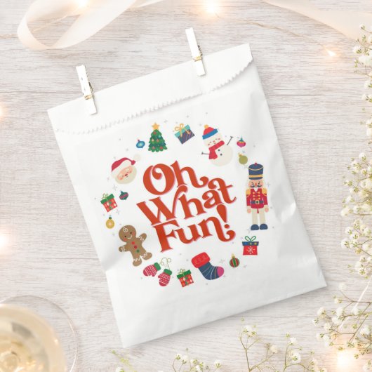 ああ何おもしろいクリスマスバースデーパーティーが好き フェイバーバッグ (クリップ留めされた状態)