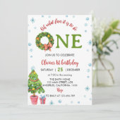 ああ何おもしろいクリスマスバースデーパーティーの招待 招待状 (スタンド正面)