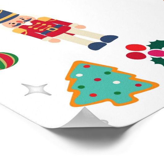 ああ何おもしろいクリスマスバースデーパーティー歓迎サイン ポスター (角)