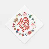 ああ何おもしろいクリスマスバースデーパーティー スタンダードランチョンナプキン (角)