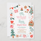 ああ何おもしろいクリスマスバースデーパーティー 招待状 (正面)