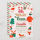 ああ何おもしろいクリスマスバースデーパーティー 招待状 (正面/裏面)