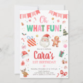 ああ何おもしろいクリスマスバースデーパーティー 招待状 (正面)