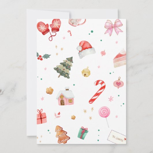 ああ何おもしろいクリスマスバースデーパーティー 招待状 (裏面)