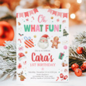 ああ何おもしろいクリスマスバースデーパーティー 招待状
