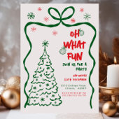 ああ何おもしろいクリスマスパーティー赤お洒落緑 招待状