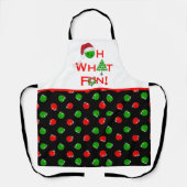 ああ何おもしろいクリスマスピックボールオーナメント エプロン (正面)