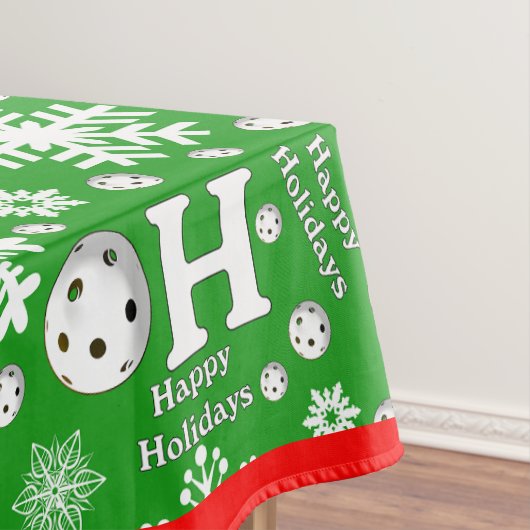 ああ何おもしろいクリスマスピックボールグリーンホホホホ テーブルクロス (インサイチュ)