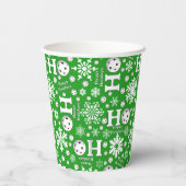 ああ何おもしろいクリスマスピックボールグリーンホホホホ 紙コップ (裏面)