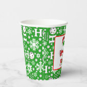 ああ何おもしろいクリスマスピックボールグリーンホホホホ 紙コップ (右)