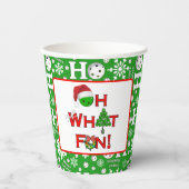 ああ何おもしろいクリスマスピックボールグリーンホホホホ 紙コップ (正面)
