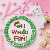 ああ何おもしろいクリスマスピックボールパーティーグリーンホホ ペーパープレート (パーティー)