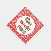 ああ何おもしろいクリスマスピックボールパーティー赤白 スタンダードランチョンナプキン (角)