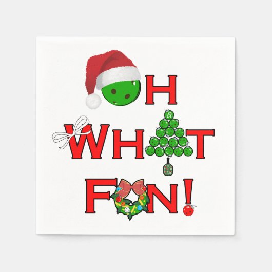 ああ何おもしろいクリスマスピックボールパーティー スタンダードカクテルナプキン (正面)