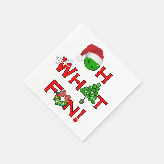 ああ何おもしろいクリスマスピックボールパーティー スタンダードカクテルナプキン (角)