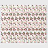 ああ何おもしろいクリスマスピックボール緑と白 ラッピングペーパー (フラット)