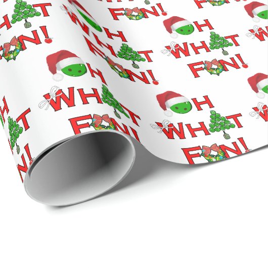 ああ何おもしろいクリスマスピックボール緑と白 ラッピングペーパー (ロールコーナー)