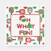 ああ何おもしろいクリスマスピックボール赤と緑 スタンダードランチョンナプキン (正面)