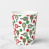 ああ何おもしろいクリスマスピックボール赤と緑 紙コップ (裏面)