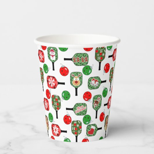 ああ何おもしろいクリスマスピックボール赤と緑 紙コップ (裏面)