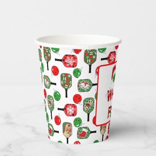 ああ何おもしろいクリスマスピックボール赤と緑 紙コップ (右)