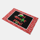 ああ何おもしろいクリスマスピックボール雪だるま式ホホホホ ドアマット (アングル)