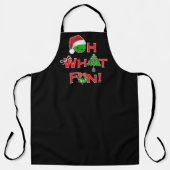 ああ何おもしろいクリスマスピックボール エプロン (正面)