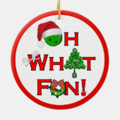 ああ何おもしろいクリスマスピックボール セラミックオーナメント (裏面)