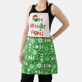 ああ何おもしろいクリスマスピックボールHo Ho Ho Green エプロン (インサイチュ)