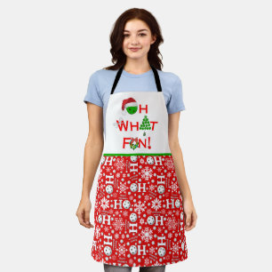ああ何おもしろいクリスマスピックボールHo Ho Ho Red エプロン