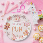 ああ何おもしろいクリスマスピンクの誕生日クッキー ペーパープレート (パーティー)