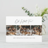 ああ何おもしろいクリスマスファミリーおもしろい写真犬 シーズンカード (スタンド正面)