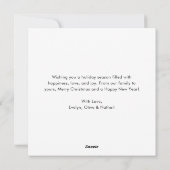 ああ何おもしろいクリスマスファミリーおもしろい雪写真 シーズンカード (裏面)