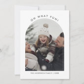 ああ何おもしろいクリスマスファミリーベビーおもしろいグリーン シーズンカード (正面)