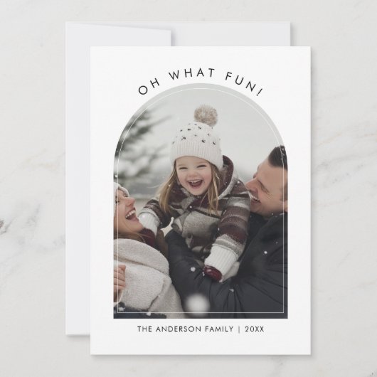 ああ何おもしろいクリスマスファミリーベビーおもしろいグリーン シーズンカード (正面)