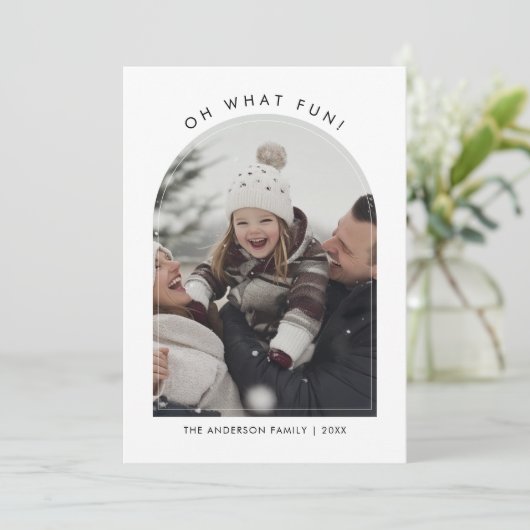 ああ何おもしろいクリスマスファミリーベビーおもしろいグリーン シーズンカード (スタンド正面)