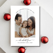 ああ何おもしろいクリスマスファミリーベビー写真ダークグリーン シーズンカード