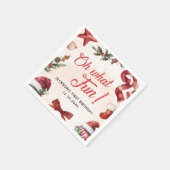 ああ何おもしろいクリスマスファースト誕生日パーティー スタンダードカクテルナプキン (角)