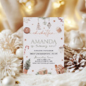 ああ何おもしろいクリスマスファースト誕生日 招待状