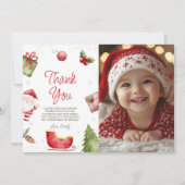ああ何おもしろいクリスマスフォトサンキューカード 招待状 (正面)