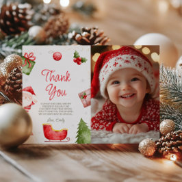 ああ何おもしろいクリスマスフォトサンキューカード 招待状