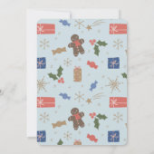 ああ何おもしろいクリスマスブルースそり1st誕生日 招待状 (裏面)