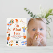 ああ何おもしろいクリスマスホリデイ1st誕生日 招待状 (スタンド正面)