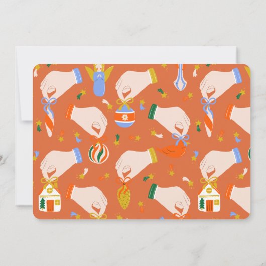 ああ何おもしろいクリスマスホリデイ1st誕生日 招待状 (裏面)