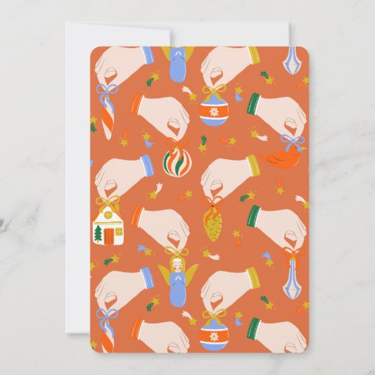 ああ何おもしろいクリスマスホリデイ1st誕生日 招待状 (裏面)