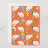 ああ何おもしろいクリスマスホリデーサンタ1st誕生日 招待状 (裏面)